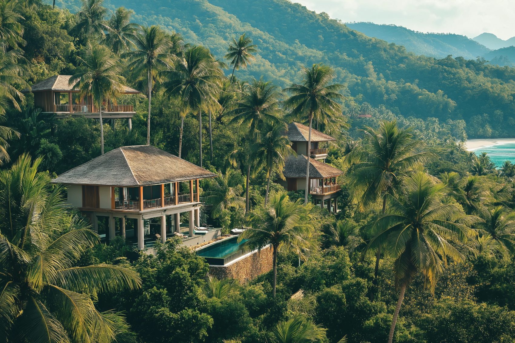 A property set into the Koh Samui landscape